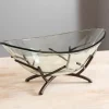 Kirkland's Home Oversized Glass Bowl With Twig Base- Decorative Bowls & Jars