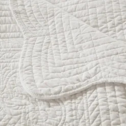 Kirkland's Home Oversized Quilted Scalloped Edge Throw- Blankets & Throws