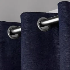Kirkland's Home Oxford Navy Thermal Curtain Panel Set, 96 In.- Curtains & Drapes