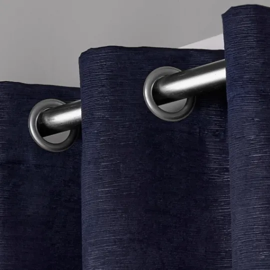 Kirkland's Home Oxford Navy Thermal Curtain Panel Set, 96 In.- Curtains & Drapes