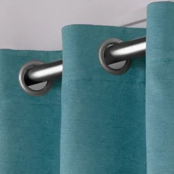 Kirkland's Home Oxford Teal Thermal Curtain Panel Set, 84 In.- Curtains & Drapes