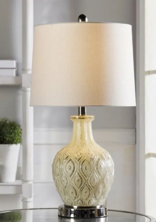 Kirkland's Home Painted Mercury Glass Table Lamp- Table Lamps
