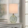 Kirkland's Home Pale Blue Tinted Glass Jug Table Lamp- Table Lamps