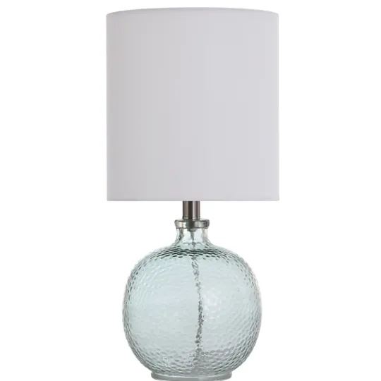 Kirkland's Home Pale Blue Tinted Glass Jug Table Lamp- Table Lamps