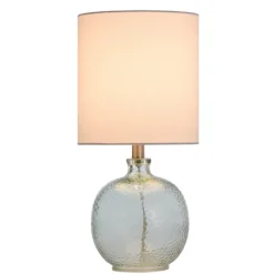 Kirkland's Home Pale Blue Tinted Glass Jug Table Lamp- Table Lamps
