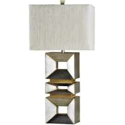 Kirkland's Home Palladium Silver Contemporary Table Lamp- Table Lamps