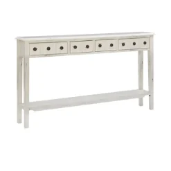 Kirkland's Home Paloma Cream 4-Drawer Console Table- Console Tables