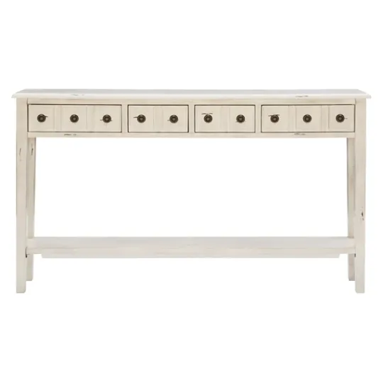 Kirkland's Home Paloma Cream 4-Drawer Console Table- Console Tables