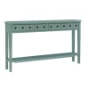 Kirkland's Home Paloma Teal 4-Drawer Console Table- Console Tables