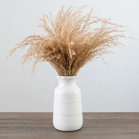 Kirkland's Home Pampas Grass Bouquet In White Ceramic Vase- Arrangements & Greenery