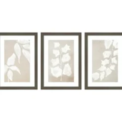 Kirkland's Home Paper Bark 3-Pc. Framed Wall Art Set- Framed Art