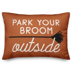 Kirkland's Home Park Your Broom Outside Halloween Pillow- Pillows