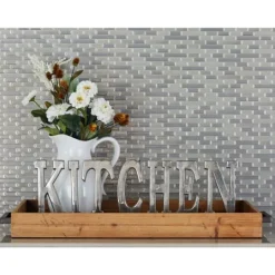 Kirkland's Home Parquet Fir Wood Decorative Tray- Decorative Trays