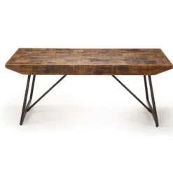 Kirkland's Home Parquet Willa Metal Base Coffee Table- Coffee Tables
