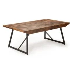 Kirkland's Home Parquet Willa Metal Base Coffee Table- Coffee Tables