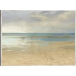 Kirkland's Home Pastel Seascape Framed Canvas Art Print- Canvas Art