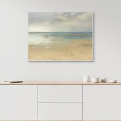 Kirkland's Home Pastel Seascape Framed Canvas Art Print- Canvas Art