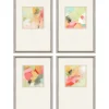 Kirkland's Home Pastel Splash Framed Art Prints, Set Of 4- Framed Art