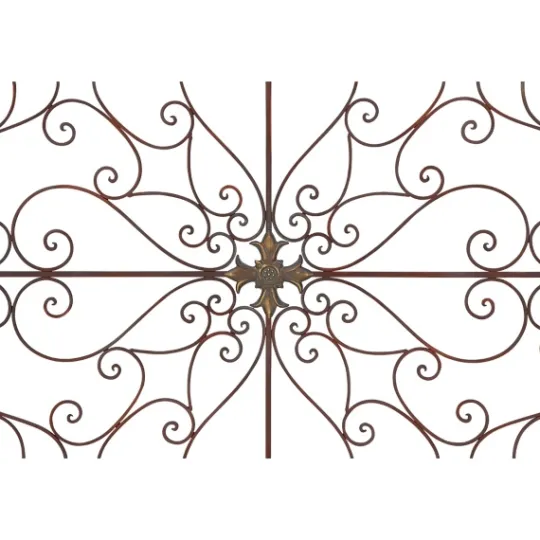Kirkland's Home Patina Metal Floral Crest Wall Plaque- Wall Plaques