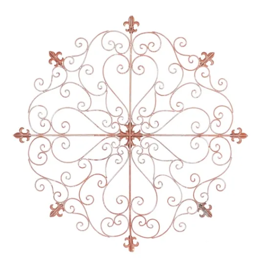 Kirkland's Home Patina Metal Floral Crest Wall Plaque- Wall Plaques