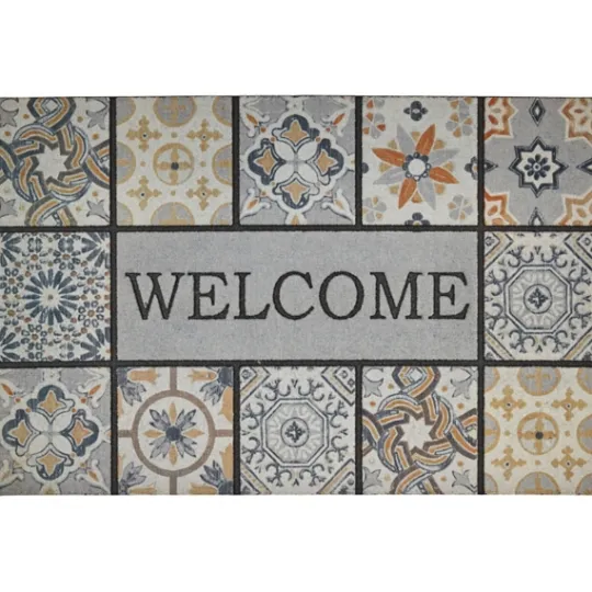Kirkland's Home Patina Tiles Welcome Estate Doormat- Doormats