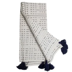 Kirkland's Home Patterned Handwoven Throw With Tassels- Blankets & Throws