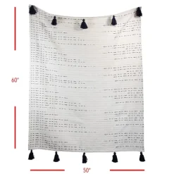 Kirkland's Home Patterned Handwoven Throw With Tassels- Blankets & Throws