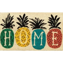 Kirkland's Home Patterned Pineapples Home Coir Doormat- Doormats