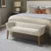 Kirkland's Home Patterned Short Wingback Upholstered Bench- Benches & Ottomans