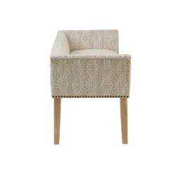 Kirkland's Home Patterned Short Wingback Upholstered Bench- Benches & Ottomans