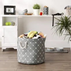 Kirkland's Home Paw Trellis Round Basket, 18 In.- Baskets & Boxes