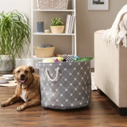 Kirkland's Home Paw Trellis Round Basket, 18 In.- Baskets & Boxes