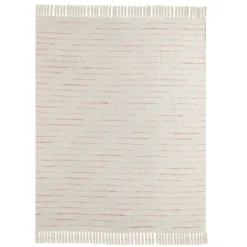 Kirkland's Home Peach Shimmer Stripe Woven Throw- Blankets & Throws
