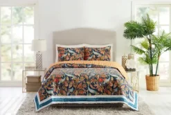 Kirkland's Home Peacock Garden King 3-Pc. Quilt Set- Quilts