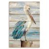 Kirkland's Home Pelican On Shiplap Canvas Art Print- Canvas Art