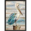 Kirkland's Home Pelican Shiplap Framed Canvas Art Print, 32X48 In.- Canvas Art