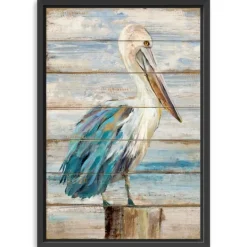 Kirkland's Home Pelican Shiplap Framed Canvas Art Print, 32X48 In.- Canvas Art