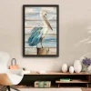 Kirkland's Home Pelican Shiplap Framed Canvas Art Print, 26X38 In.- Canvas Art