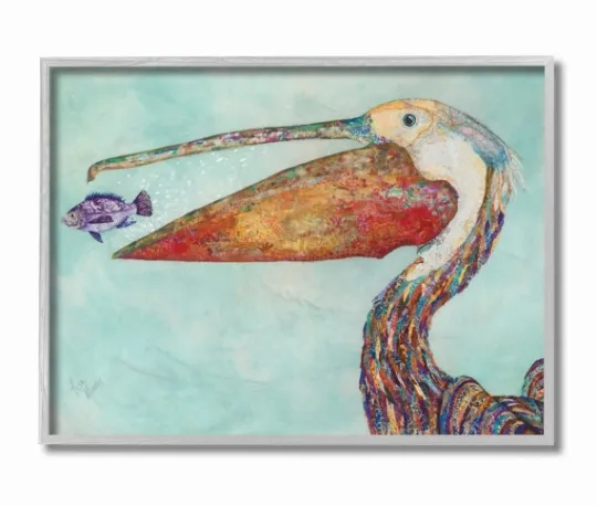 Kirkland's Home Pelican'S Lost Supper Fish Framed Wall Plaque- Framed Art