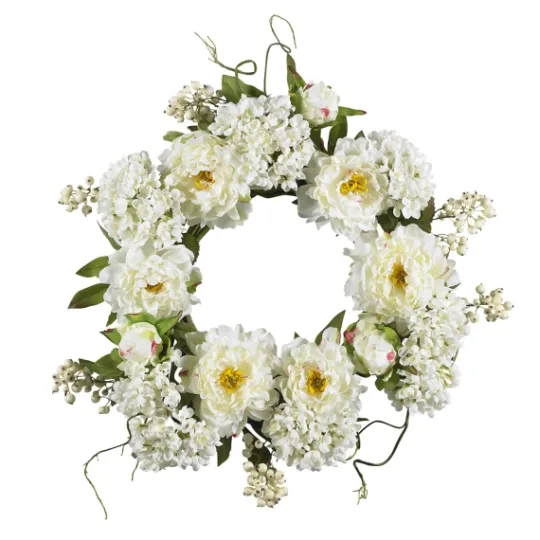 Kirkland's Home Peony And Hydrangea Wreath- Wreaths