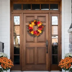Kirkland's Home Peony And Mum Floral Wreath- Wreaths