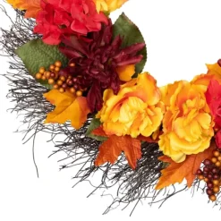 Kirkland's Home Peony And Mum Floral Wreath- Wreaths