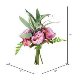 Kirkland's Home Peony Bouquet, Set Of 2- Stems & Bouquets