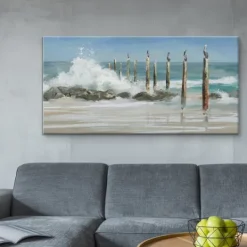 Kirkland's Home Perched By The Sea Canvas Art Print- Canvas Art