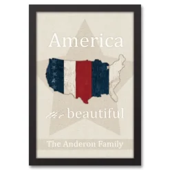 Kirkland's Home Personalized America The Beautiful Canvas Print- Wall Quotes & Signs
