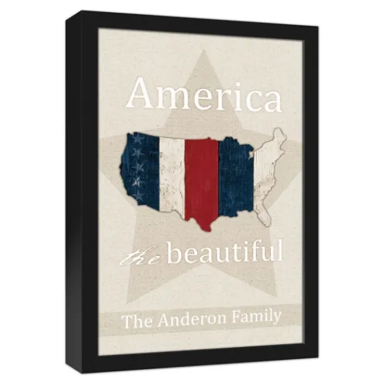 Kirkland's Home Personalized America The Beautiful Canvas Print- Wall Quotes & Signs