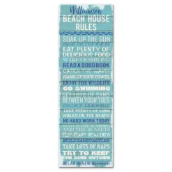 Kirkland's Home Personalized Beach House Rules Canvas Wall Plaque- Wall Quotes & Signs