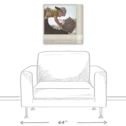 Kirkland's Home Personalized Beige Plaid Photo Upload Canvas Art- Wall Plaques