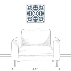 Kirkland's Home Personalized Blue Tile Monogram Wall Plaque- Monogram Wall Decor
