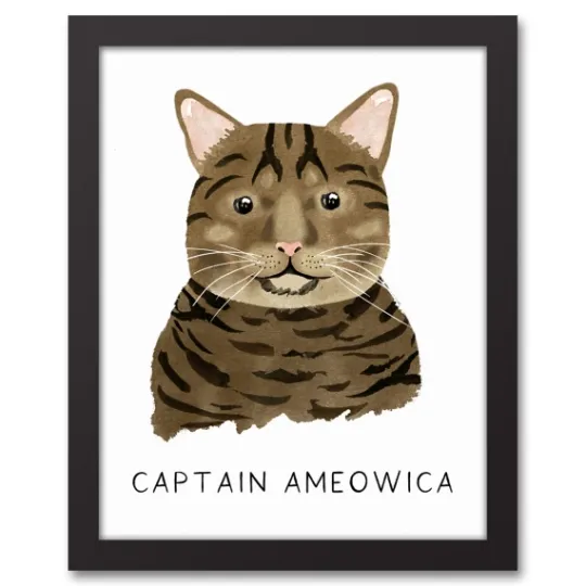 Kirkland's Home Personalized Brown Tabby Cat Canvas Wall Plaque- Wall Quotes & Signs